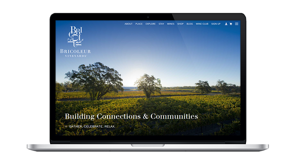 Website for Bricoleur Vineyards